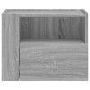 vidaXL Table de chevet murale sonoma gris 45x30x35 cm