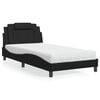 vidaXL Lit Viana avec matelas noir 100x200 cm similicuir