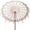 vidaXL Parasol balinais 260 2 pcs Cr&egrave;me Coton et bois massif