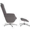 vidaXL Fauteuil inclinable avec repose-pied gris similicuir
