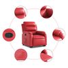 vidaXL Fauteuil inclinable Rouge Similicuir