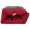 vidaXL Chaise pliable de sol Rouge bordeaux Tissu