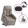 vidaXL Fauteuil inclinable &eacute;lectrique taupe tissu