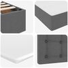 vidaXL Lit avec rangement et matelas Gris fonc&eacute; 140 x 200 cm Polyester