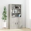 vidaXL Armoire murale Gris b&eacute;ton 80x33x80 cm Bois d'ing&eacute;nierie
