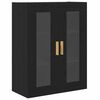 vidaXL Meuble mural Ch&ecirc;ne noir 69,5 x 34 x 90 cm Bois d'ing&eacute;nierie