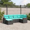 vidaXL Salon de jardin avec coussins 6 pcs marron r&eacute;sine tress&eacute;e