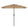 vidaXL Parasol de jardin avec m&acirc;t en acier marron 300x200x250 cm