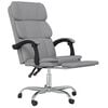 vidaXL Fauteuil inclinable de bureau Gris clair Tissu