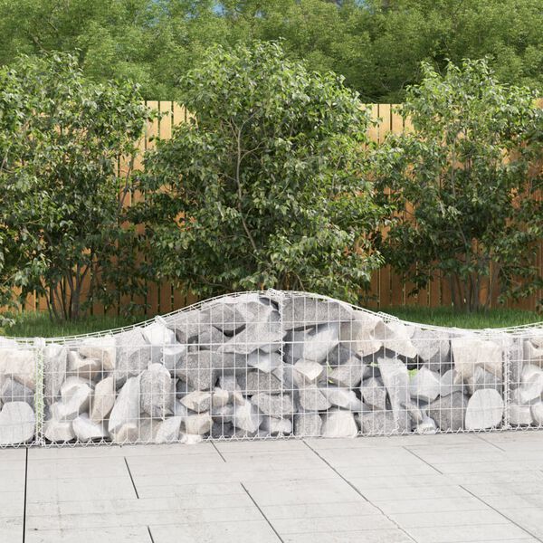 vidaXL Paniers &agrave; gabions arqu&eacute;s 30 pcs 200x30x40/60 cm Fer galvanis&eacute;