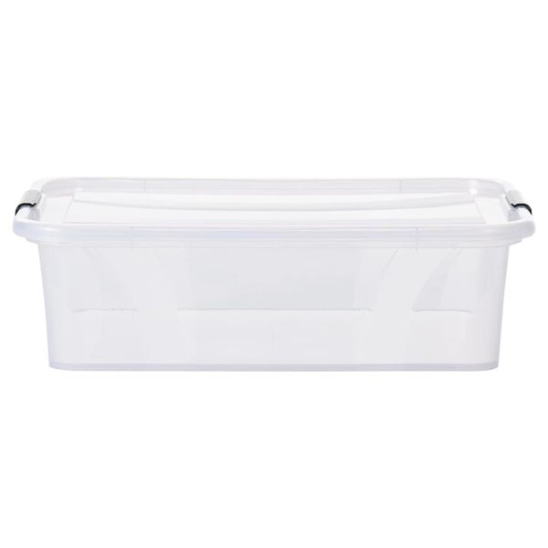 vidaXL Bo&icirc;tes de rangement avec couvercles 5 pcs Transparent 21 L