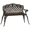 vidaXL Banc de jardin 108 cm Aluminium coul&eacute; Bronze
