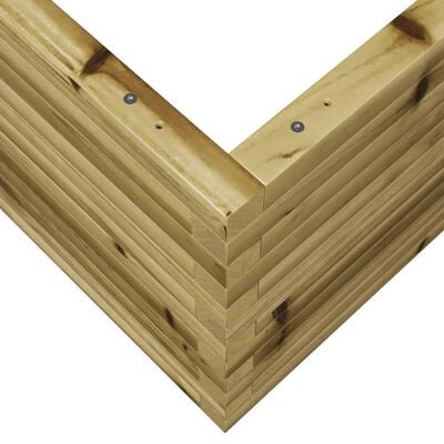 vidaXL Jardinière 110x110x46 cm bois de pin imprégné