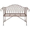 Esschert Design Banc de jardin m&eacute;tal de style anglais ancien MF009