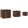 vidaXL Tables d'appoint 3 pcs Ch&ecirc;ne marron Bois d'ing&eacute;nierie