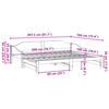 vidaXL Lit de jour et lit gigogne sans matelas 90x200 cm bois massif