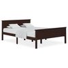 vidaXL Cadre de lit sans matelas marron fonc&eacute; pin massif 160x200 cm