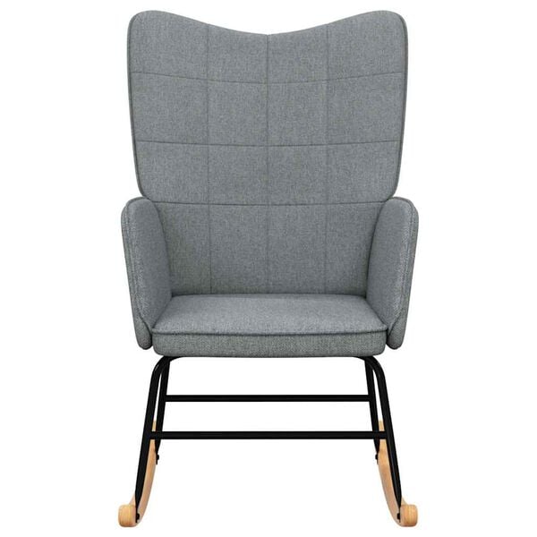 vidaXL Chaise &agrave; bascule Gris clair Tissu