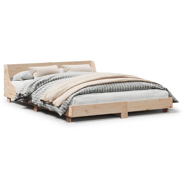vidaXL Cadre de lit sans matelas 150x200 cm bois de pin massif