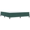 vidaXL Lit &agrave; ressorts avec matelas Vert fonc&eacute; 180 x 210 cm tissu
