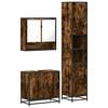 vidaXL Ensemble de meubles de salle de bain 3 pcs Ch&ecirc;ne fum&eacute;