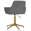 vidaXL Chaise pivotante de bureau Gris fonc&eacute; Velours