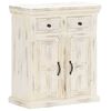 vidaXL Buffet Blanc 65x30x75 cm Bois de manguier massif
