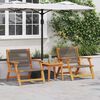 vidaXL Mobilier de jardin 2 pcs Gris 78 x 67 x 73cm