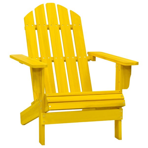 vidaXL Chaise de jardin Adirondack bois de sapin massif jaune