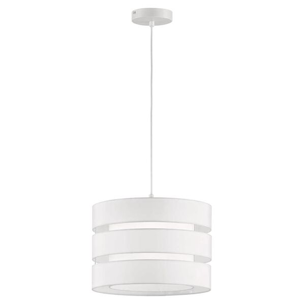 Wofi Lampe suspendue BELLE 42 W blanc tissu