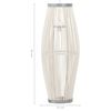 vidaXL Lampe suspendue Blanc Osier 40 W 23x55 cm Ovale E27