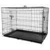 FLAMINGO Cage m&eacute;tallique animaux avec porte coulissante XL Noir