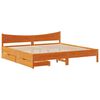 vidaXL Cadre de lit avec tiroirs cire marron 180x200cm bois pin massif