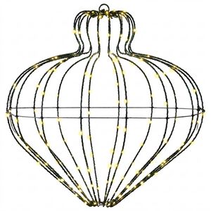 vidaXL Lumi&egrave;re de finial de No&euml;l 192 LED Blanc chaud Diam. 40 x 40 cm