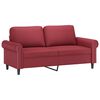 vidaXL Ensemble de canap&eacute;s 3 pcs et coussins Rouge bordeaux Similicuir