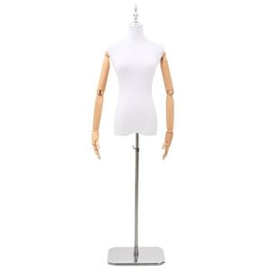 vidaXL Mannequin ajustable 165-213 cm avec socle Femme PP Blanc
