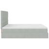 VidaXL Cadre de lit ottoman et matelas gris clair 160x200cm velours