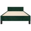 vidaXL Cadre de lit sans matelas vert fonc&eacute; 100x200 cm velours