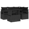 vidaXL Ensemble de canap&eacute; de jardin 5 pc 4-Nombre de places Noir