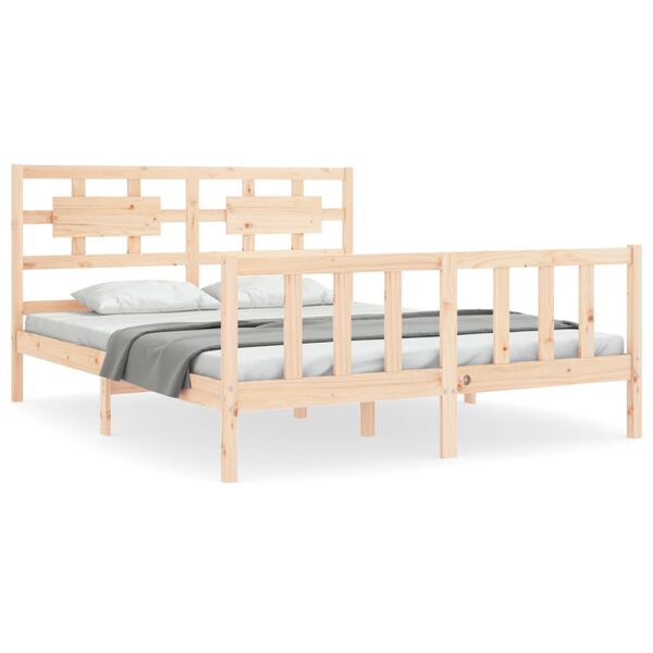 vidaXL Cadre de lit sans matelas bois de pin massif
