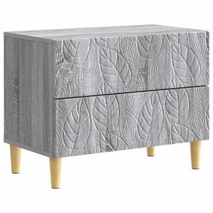 vidaXL Table de chevet Sonoma gris 62 x 34,5 x 48 cm Bois d'ing&eacute;nierie