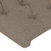 vidaXL Sommier &agrave; lattes de lit avec matelas Taupe 90x190 cm Tissu