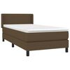 vidaXL Sommier &agrave; lattes de lit avec matelas Marron fonc&eacute; 100x200 cm