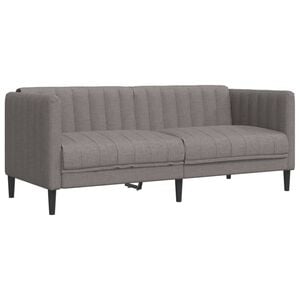 vidaXL Canap&eacute; &agrave; 2 places taupe tissu