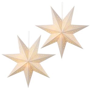 vidaXL &Eacute;clairage de No&euml;l RAAHE 2 pc 10 LED Blanc chaud 45 x 6 x 45 cm