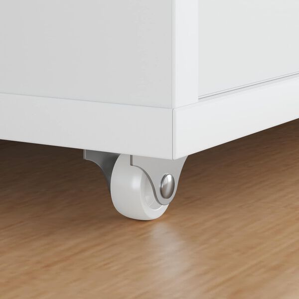 vidaXL Roulettes 2 pcs Blanc 42 x 11,5 x 29 mm Fer