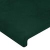 vidaXL T&ecirc;tes de lit 2 pcs Vert fonc&eacute; 100x5x78/88 cm Velours