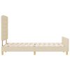 vidaXL Cadre de lit avec t&ecirc;te de lit Cr&egrave;me 120 x 200 cm tissu