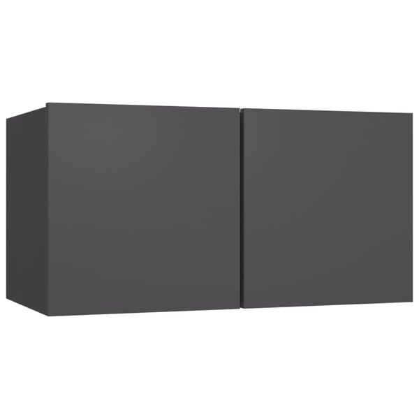 vidaXL Ensemble de meuble TV 4 pcs Gris Bois d&rsquo;ing&eacute;nierie