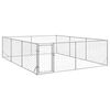 vidaXL Niche d'ext&eacute;rieur pour chien avec porte, 3 x 4 x 1 m, acier galvanis&eacute;